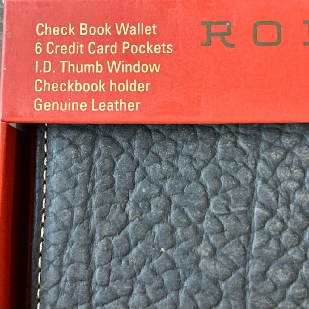 Roper‎ Check Book Wallet Genuine Leather New With Tags